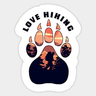 Pawprint Sunset Trails Sticker